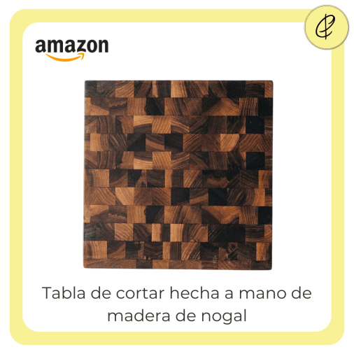 tabla de cortar de madera de nogal hecha a mano